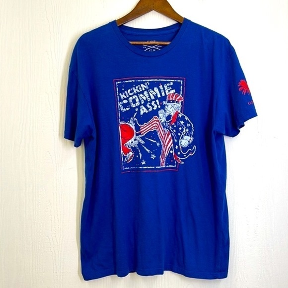 Grunt Style - Uncle Sam Kicking In Patriotic Colors Short Sleeve T Shirt XL - Picture 8 of 11